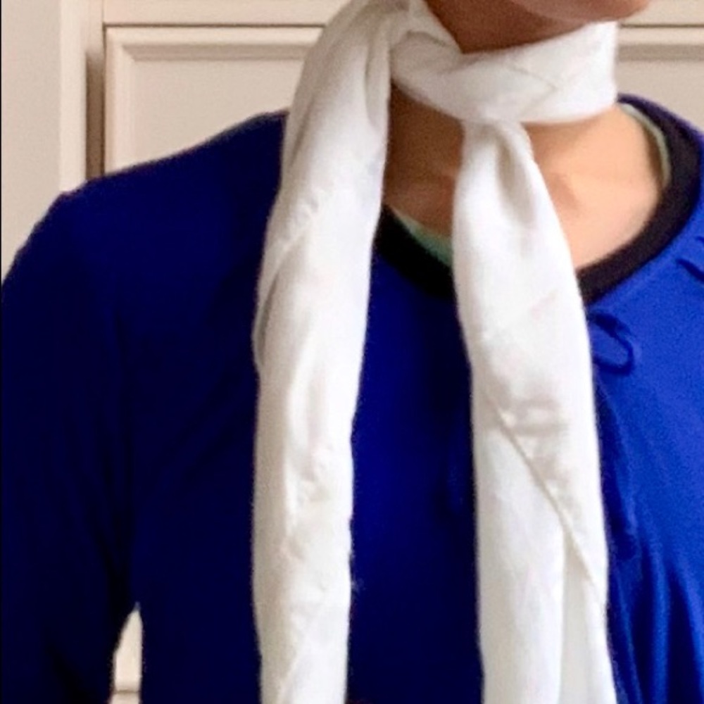 white Turkish silk scarf/ or kids hijab